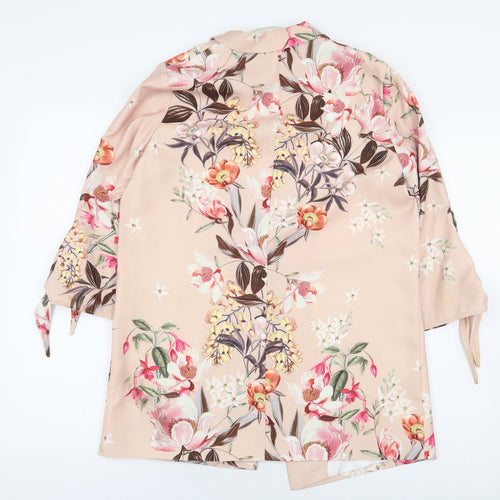 River Island Womens Pink Floral Jacket Blazer Size 10