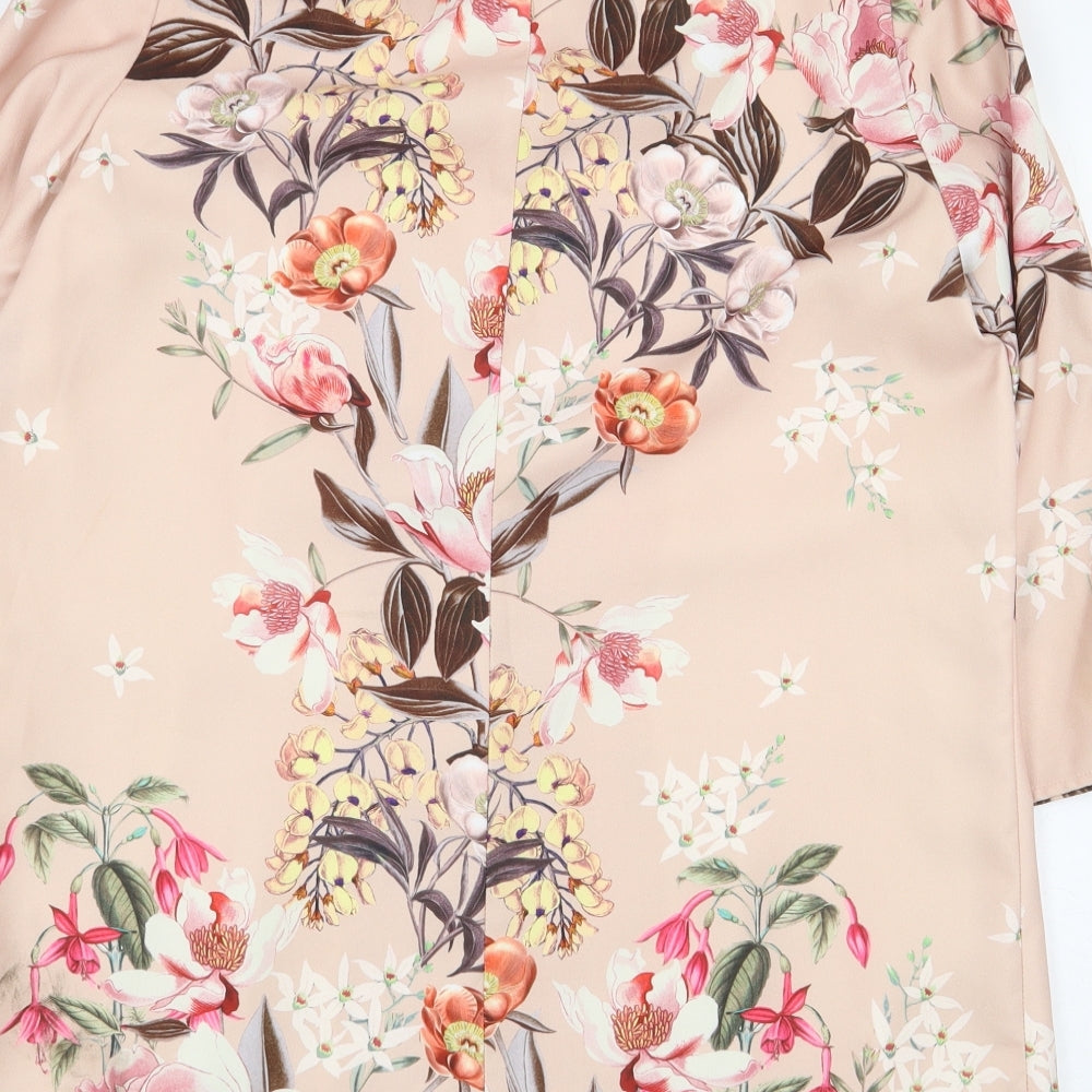 River Island Womens Pink Floral Jacket Blazer Size 10