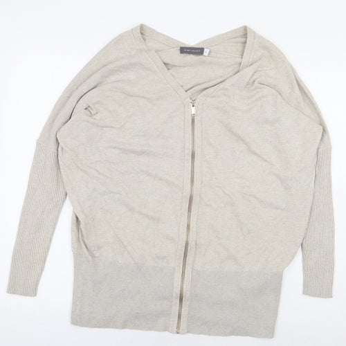 Mint Velvet Womens Grey Cotton Full Zip Sweatshirt Size XS Zip