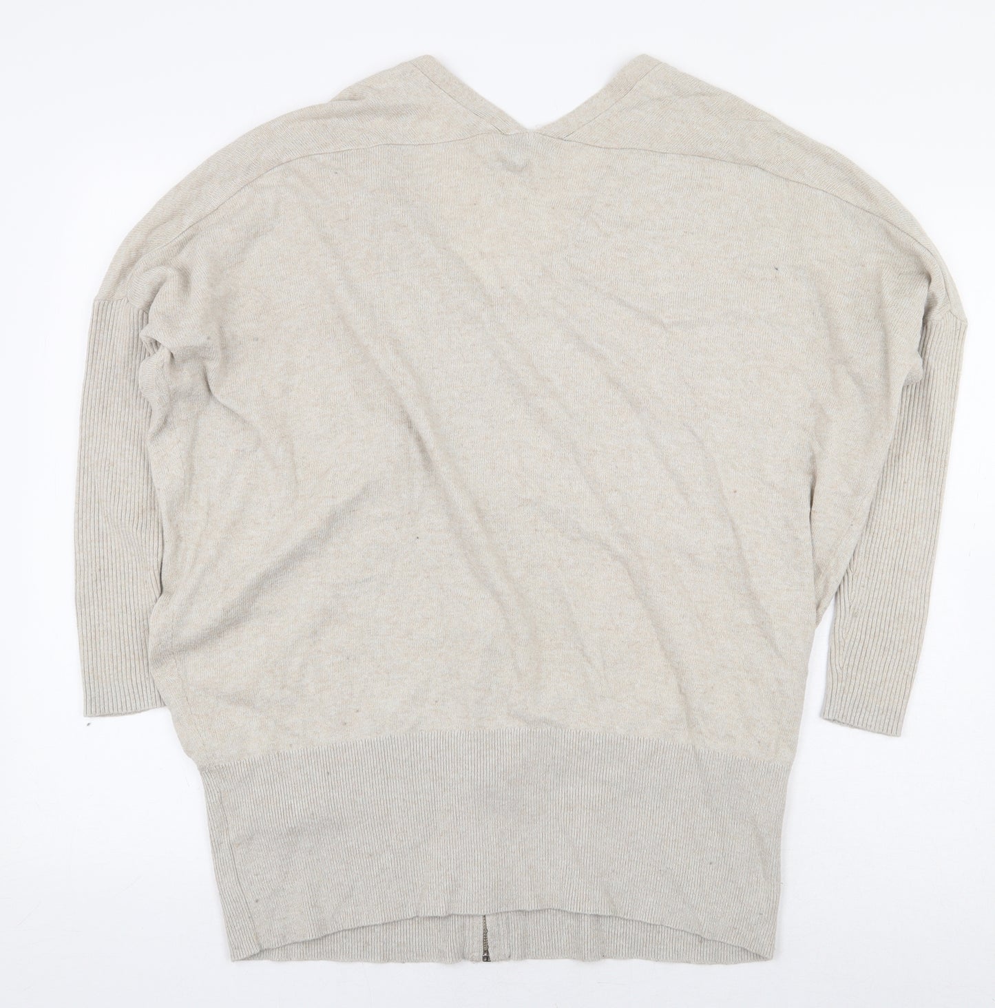 Mint Velvet Womens Grey Cotton Full Zip Sweatshirt Size XS Zip