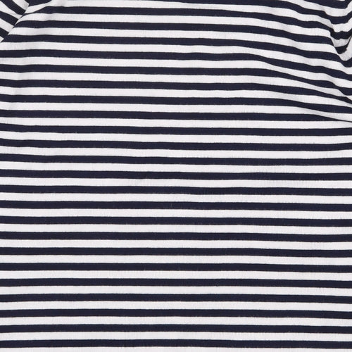 //text Womens Black Striped Viscose Pullover Sweatshirt Size L Pullover