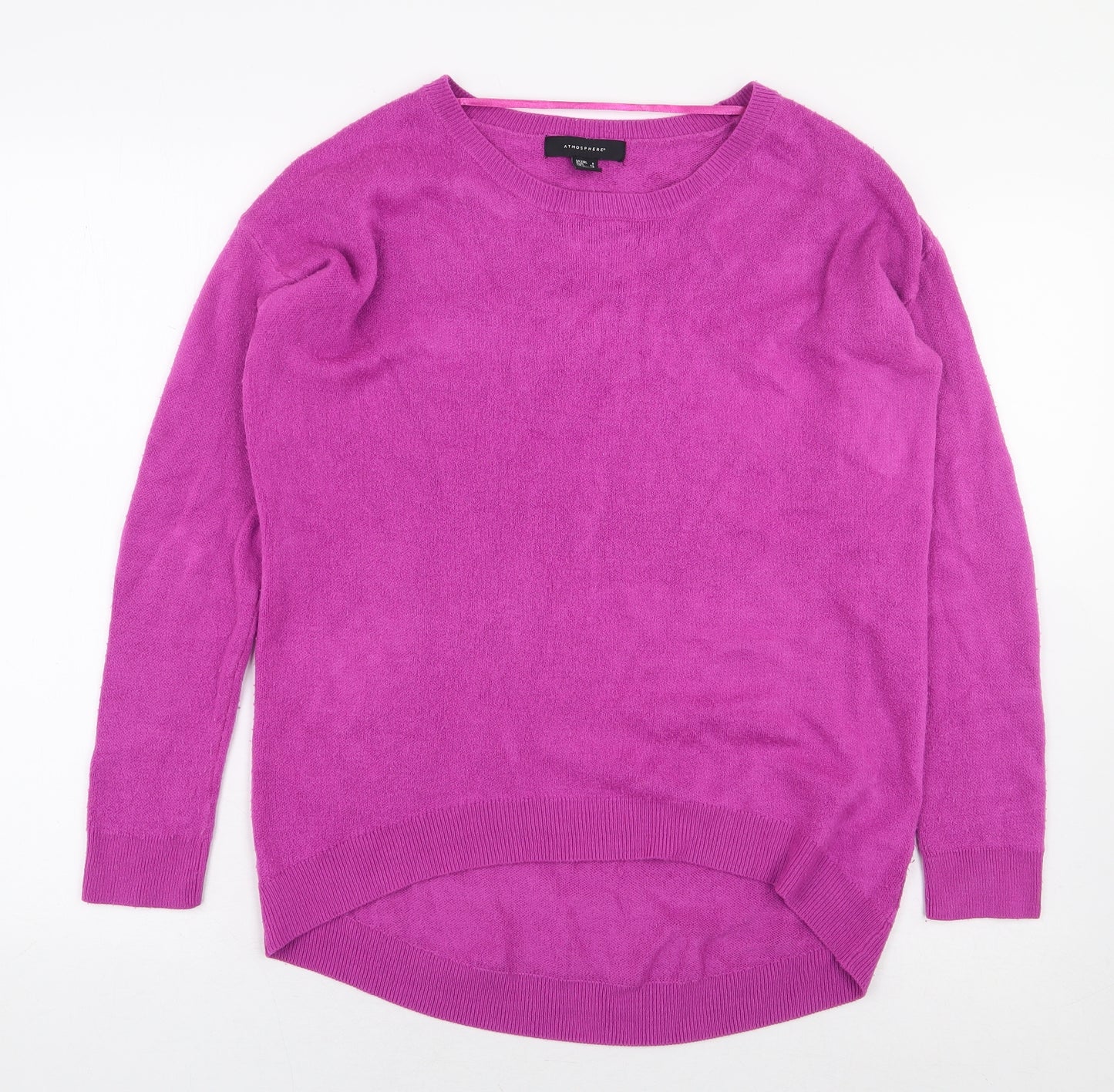 Atmosphere Womens Purple Round Neck Acrylic Pullover Jumper Size 8