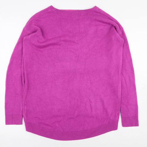 Atmosphere Womens Purple Round Neck Acrylic Pullover Jumper Size 8