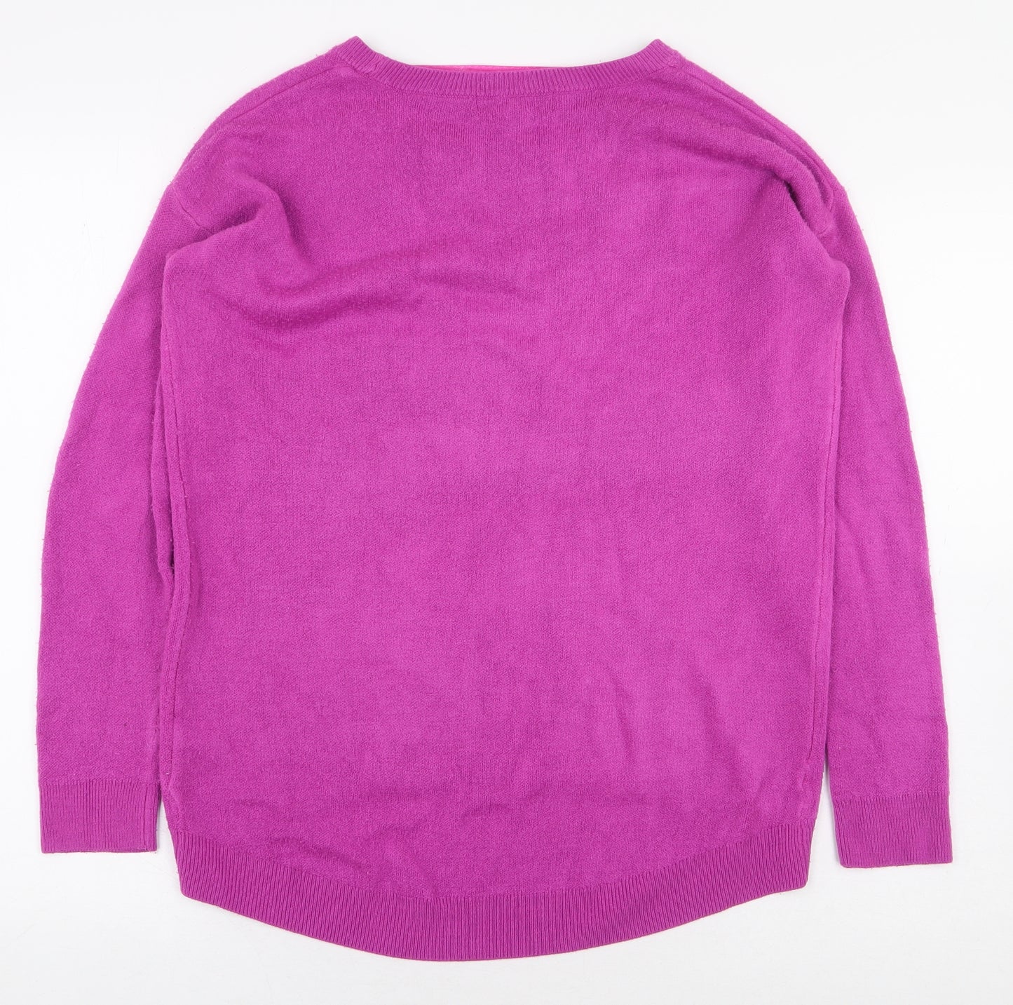 Atmosphere Womens Purple Round Neck Acrylic Pullover Jumper Size 8