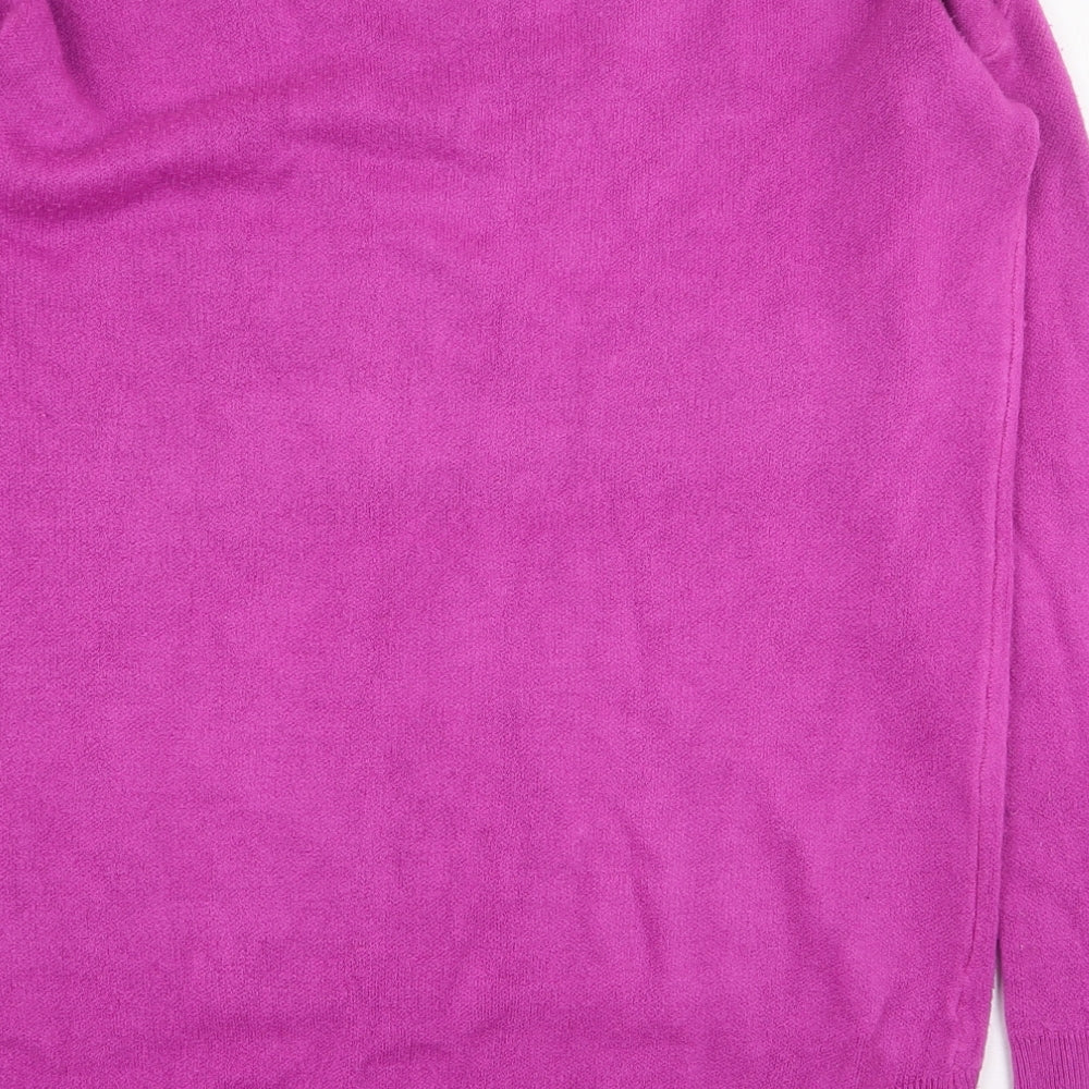 Atmosphere Womens Purple Round Neck Acrylic Pullover Jumper Size 8