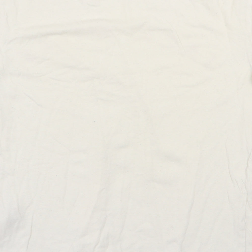 Jack Wills Womens White Cotton Basic T-Shirt Size 10 Round Neck