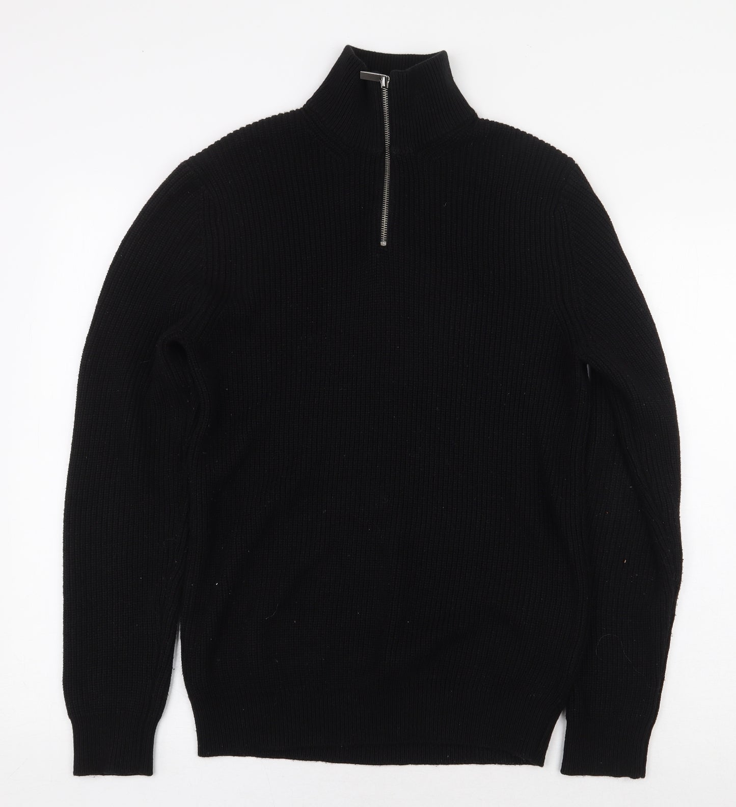 F&F Mens Black Acrylic Pullover Sweatshirt Size S