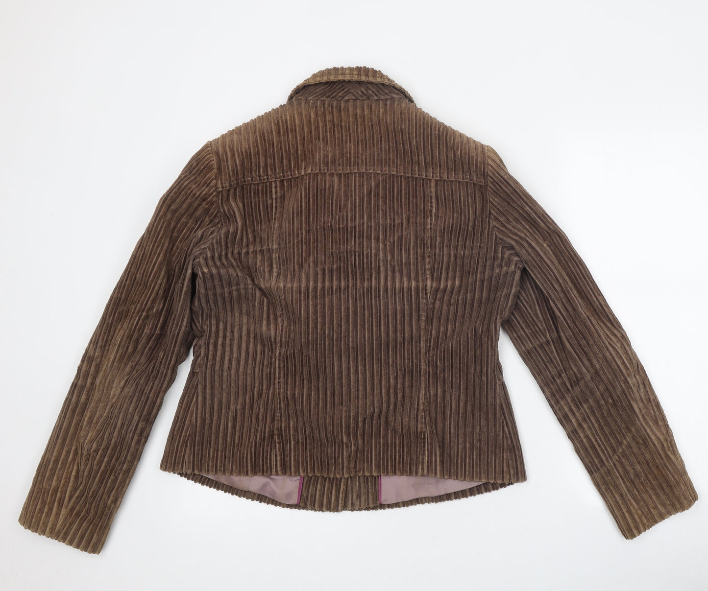 Marks and Spencer Womens Brown Jacket Size 14 Button