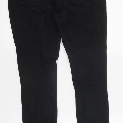 Preworn Womens Black 100% Cotton Skinny Jeans Size 30 in L29 in Regular Zip