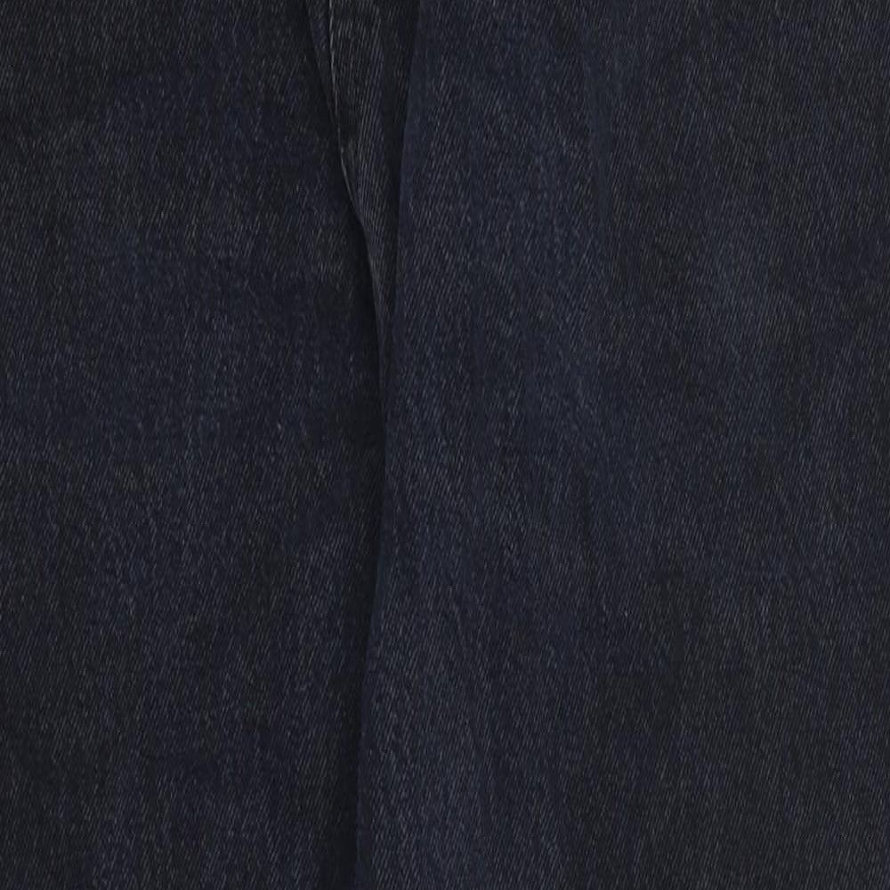 Preworn Mens Blue Cotton Straight Jeans Size 36 in L29 in Regular Zip