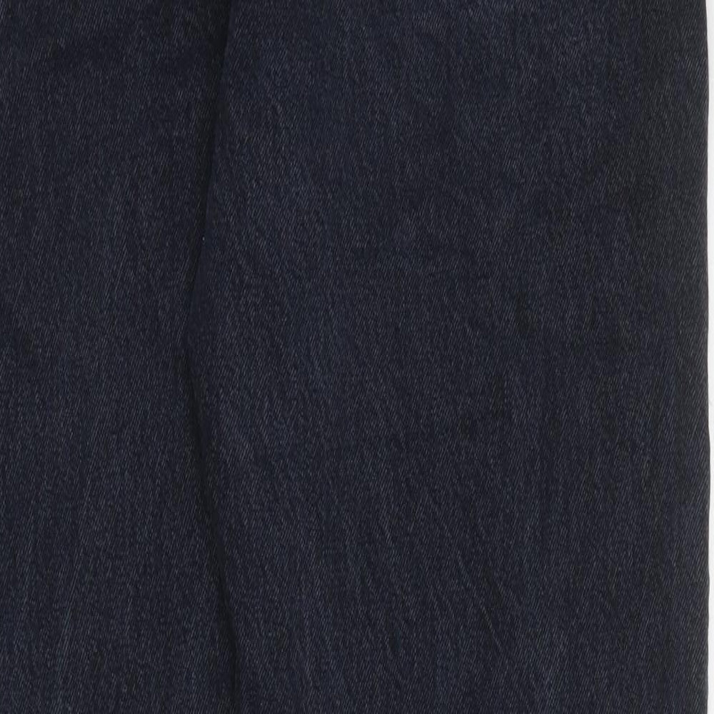 Preworn Mens Blue Cotton Straight Jeans Size 36 in L29 in Regular Zip
