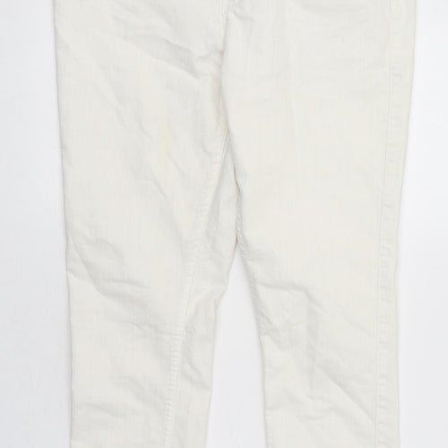 Vera Moda Womens White 100% Cotton Skinny Jeans Size 34 in L29 in Regular Zip