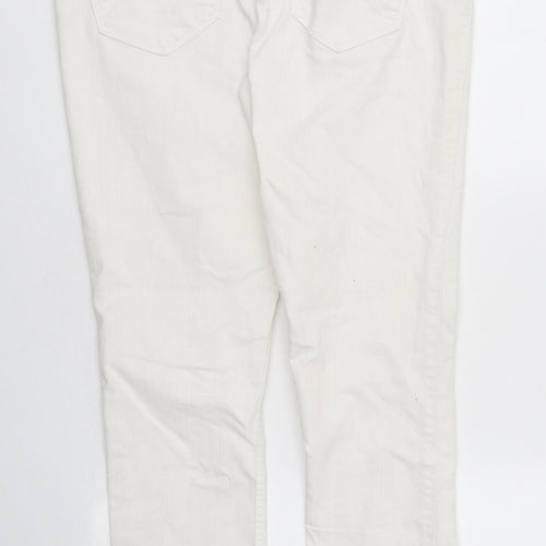 Vera Moda Womens White 100% Cotton Skinny Jeans Size 34 in L29 in Regular Zip