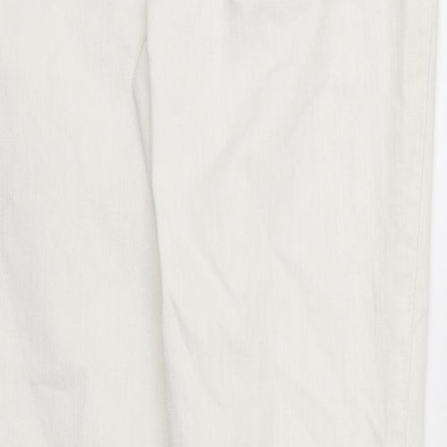 Vera Moda Womens White 100% Cotton Skinny Jeans Size 34 in L29 in Regular Zip