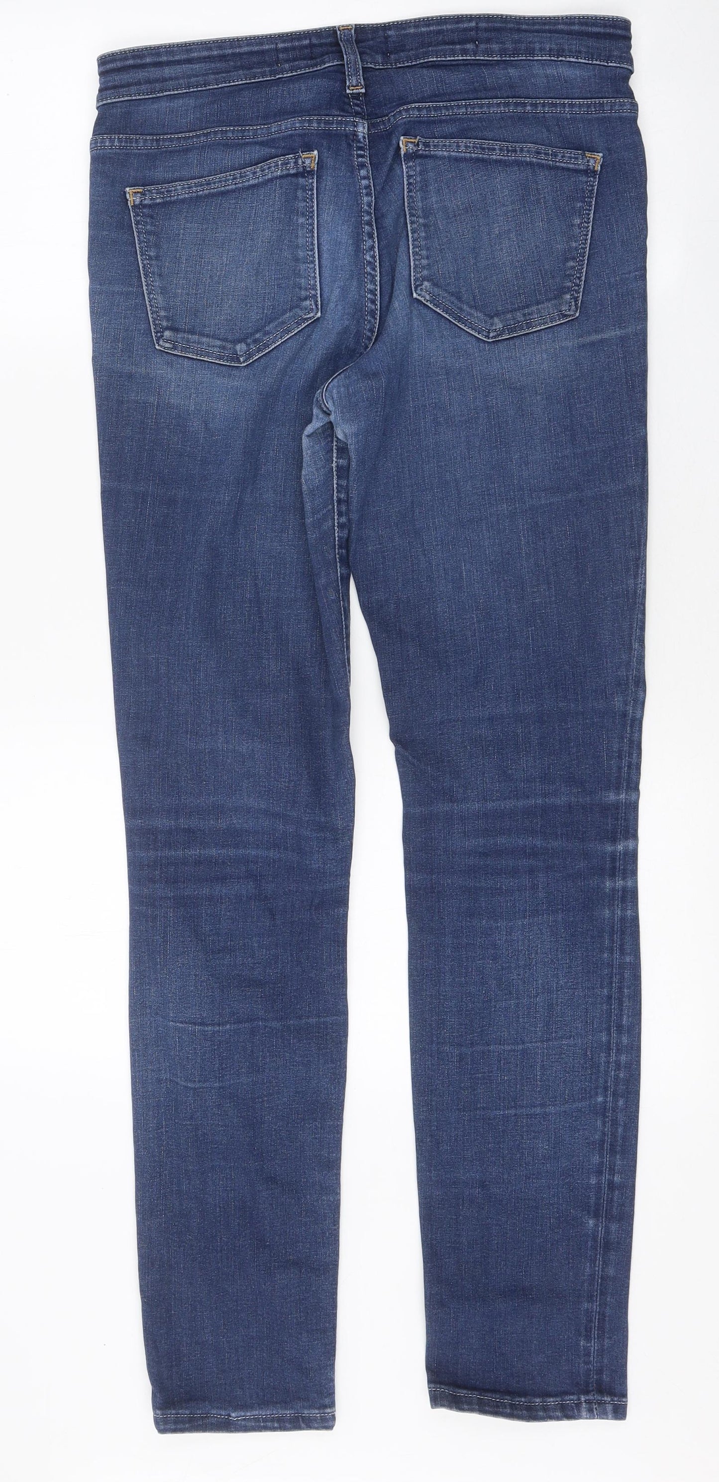 Preworn Womens Blue 100% Cotton Skinny Jeans Size 30 in L29 in Regular Zip