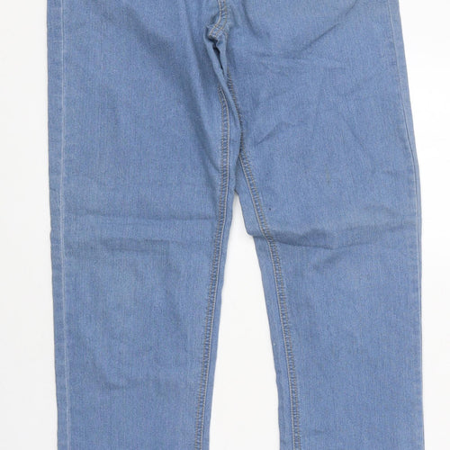 Lee Cooper Womens Blue 100% Cotton Straight Jeans Size 10 L32 in Regular Zip
