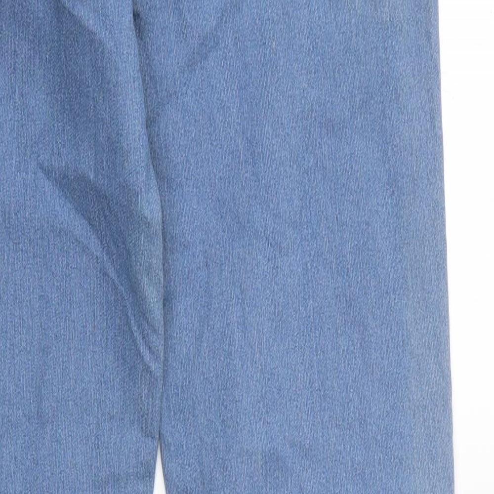 Lee Cooper Womens Blue 100% Cotton Straight Jeans Size 10 L32 in Regular Zip
