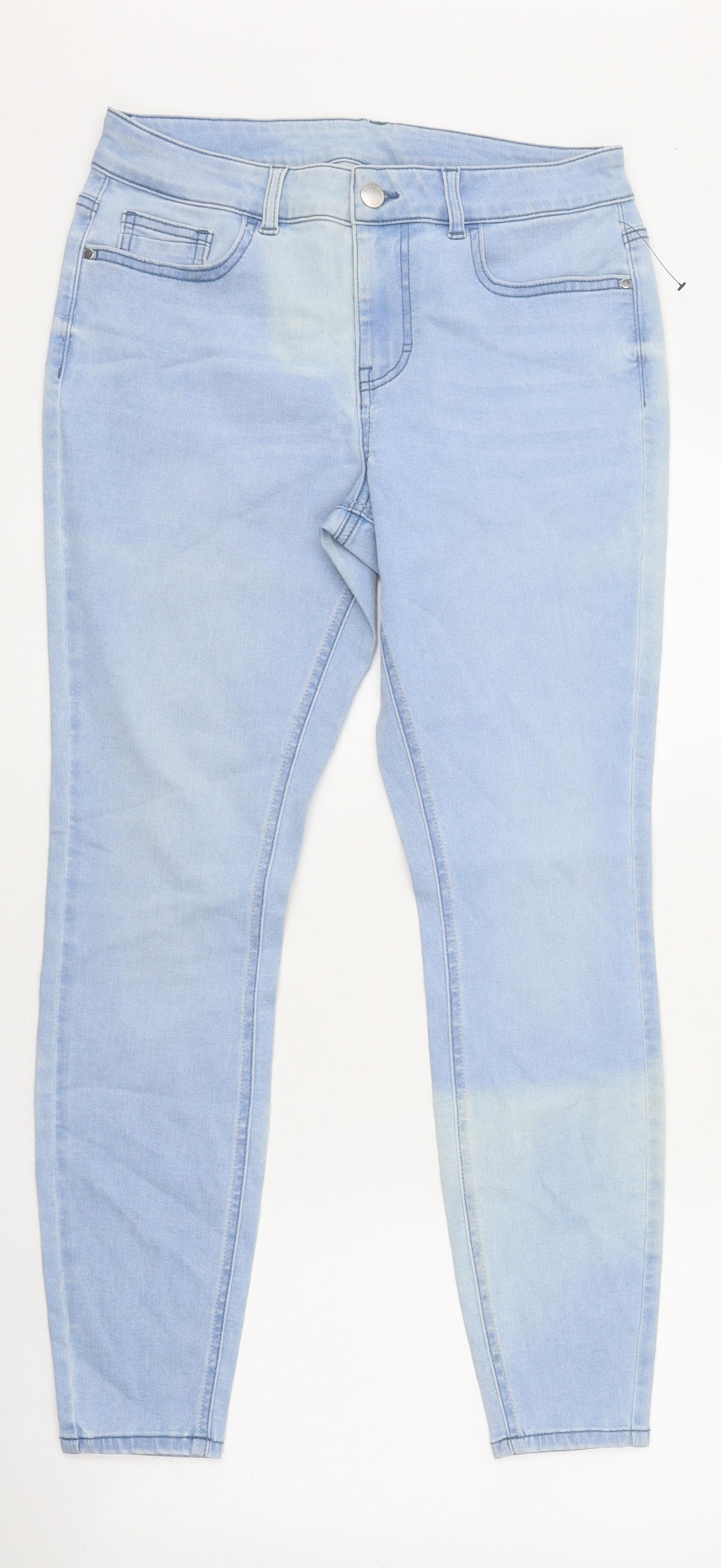 Preworn Womens Blue 100% Cotton Skinny Jeans Size 30 in L27 in Regular Zip