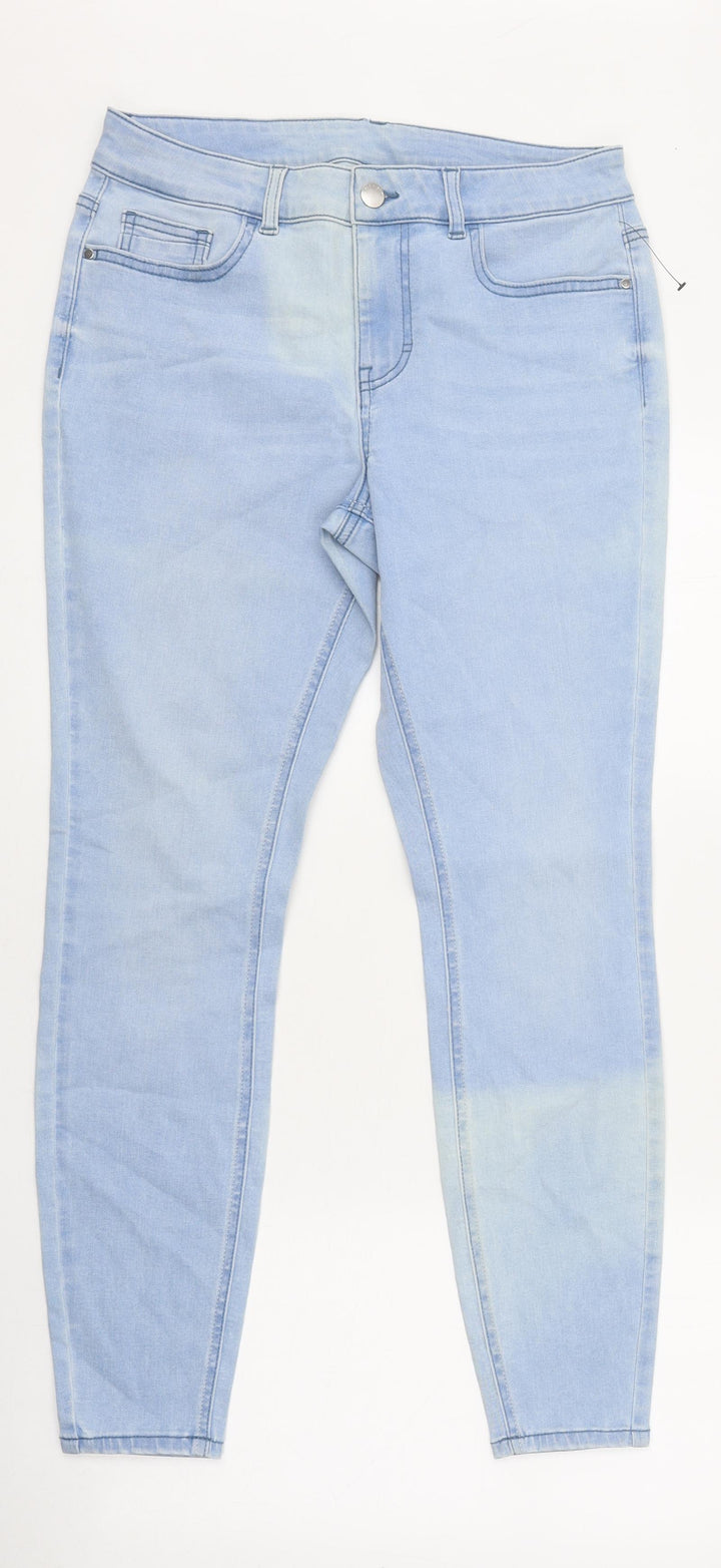 Preworn Womens Blue 100% Cotton Skinny Jeans Size 30 in L27 in Regular Zip
