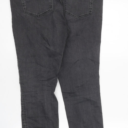 Mama Womens Grey 100% Cotton Skinny Jeans Size L L30 in Slim