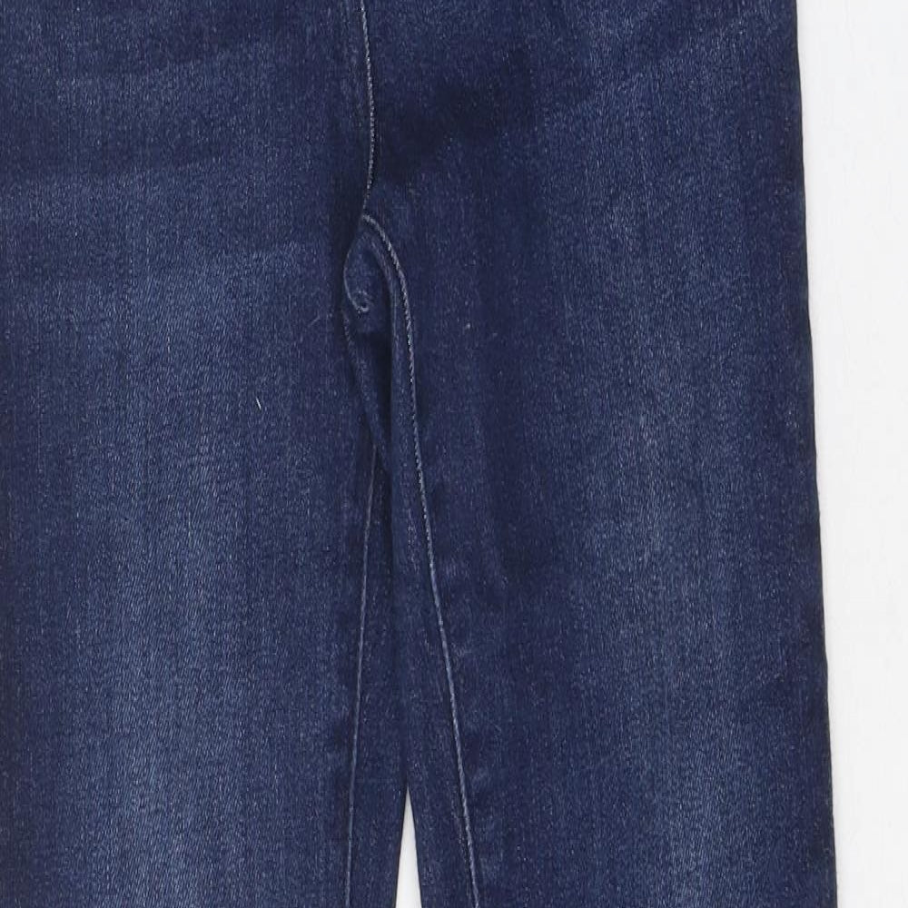 M&Co Womens Blue 100% Cotton Flared Jeans Size 8 L32 in Regular Zip
