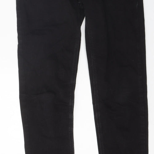 NEXT Girls Black 100% Cotton Skinny Jeans Size 12 Years Regular Zip