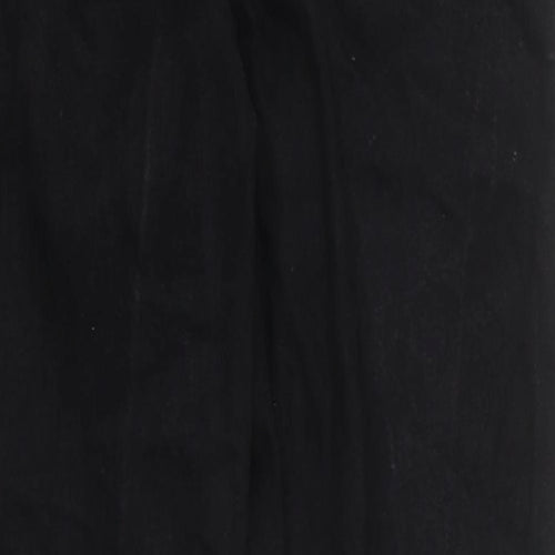 Primark Womens Black 100% Cotton Tapered Jeans Size 6 L31 in Regular Zip