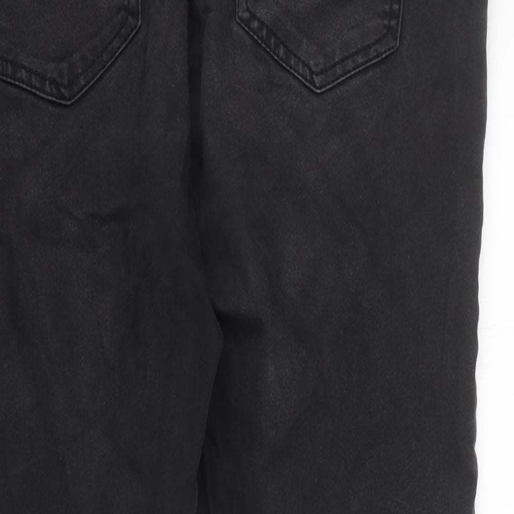 New Look Womens Black 100% Cotton Skinny Jeans Size 16 L28 in Regular Zip