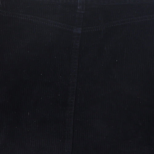 Monki Womens Black Coir A-Line Skirt Size 8 Zip