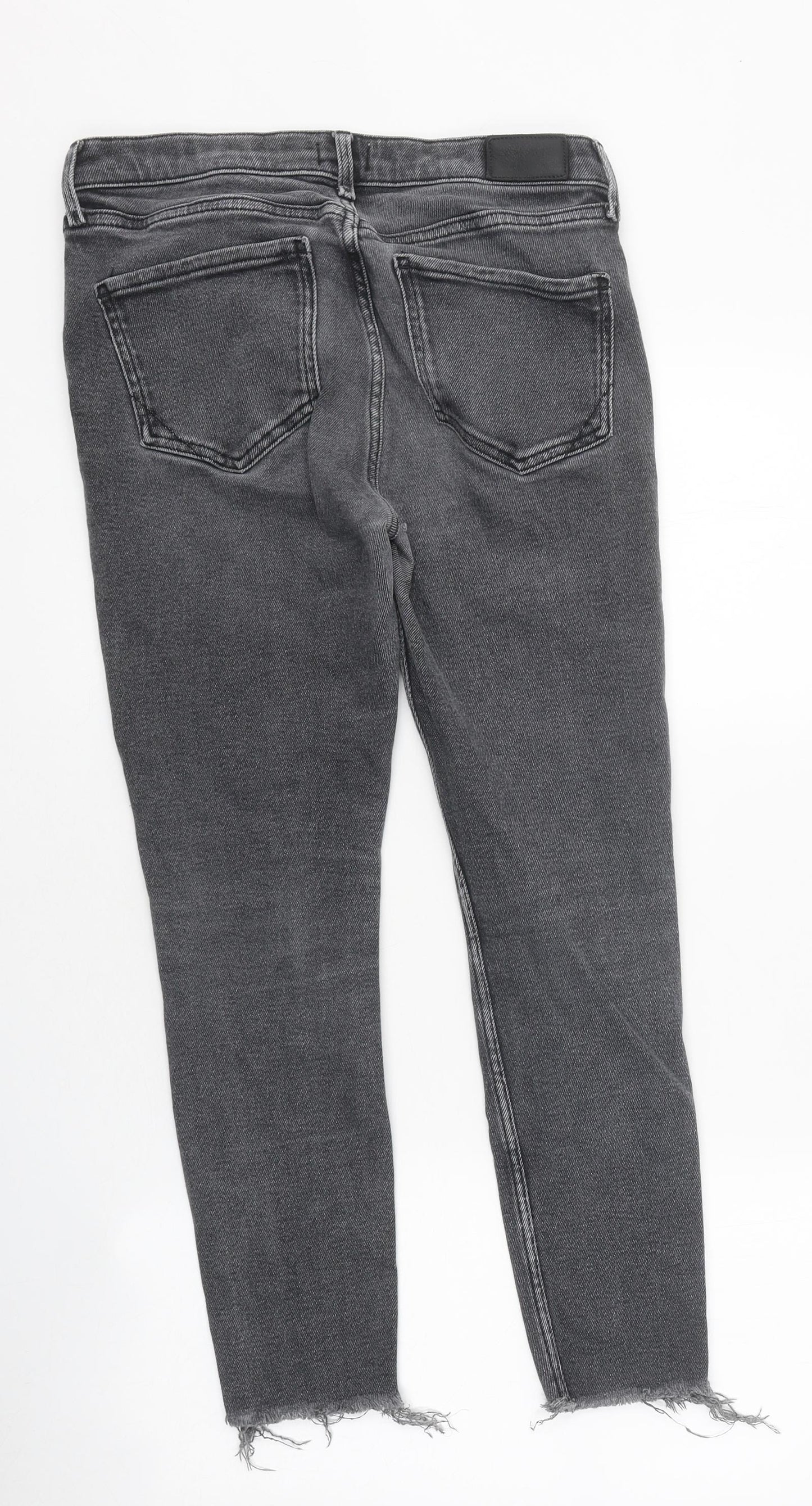 River Island Womens Black Elastane Skinny Jeans Size 12 L25 in Regular Zip