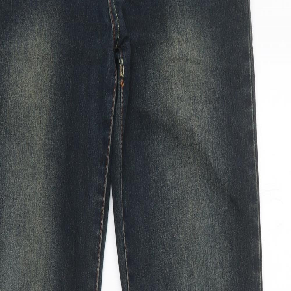 Miss Harvey Womens Black 100% Cotton Flared Jeans Size 8 L33 in Regular Zip
