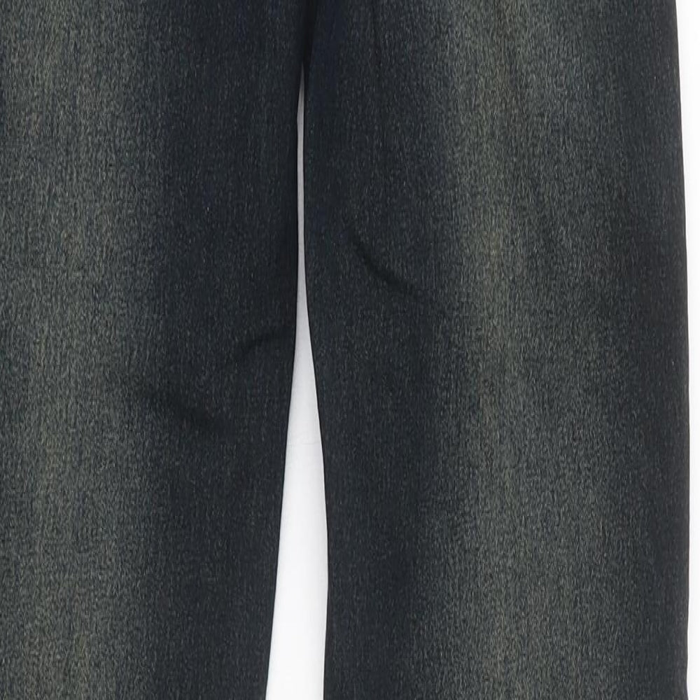Miss Harvey Womens Black 100% Cotton Flared Jeans Size 8 L33 in Regular Zip