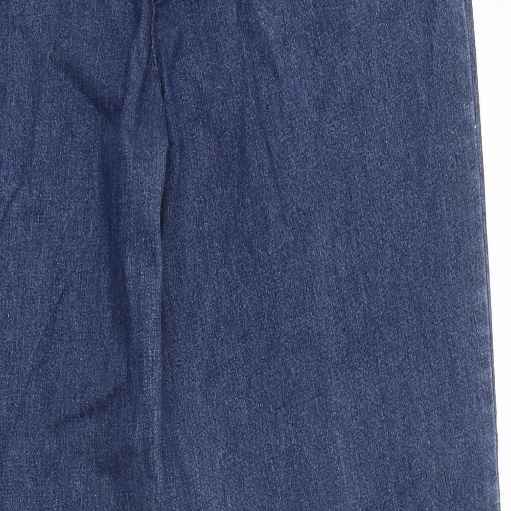 Preworn Mens Blue Cotton Straight Jeans Size 36 in L29 in Regular Drawstring