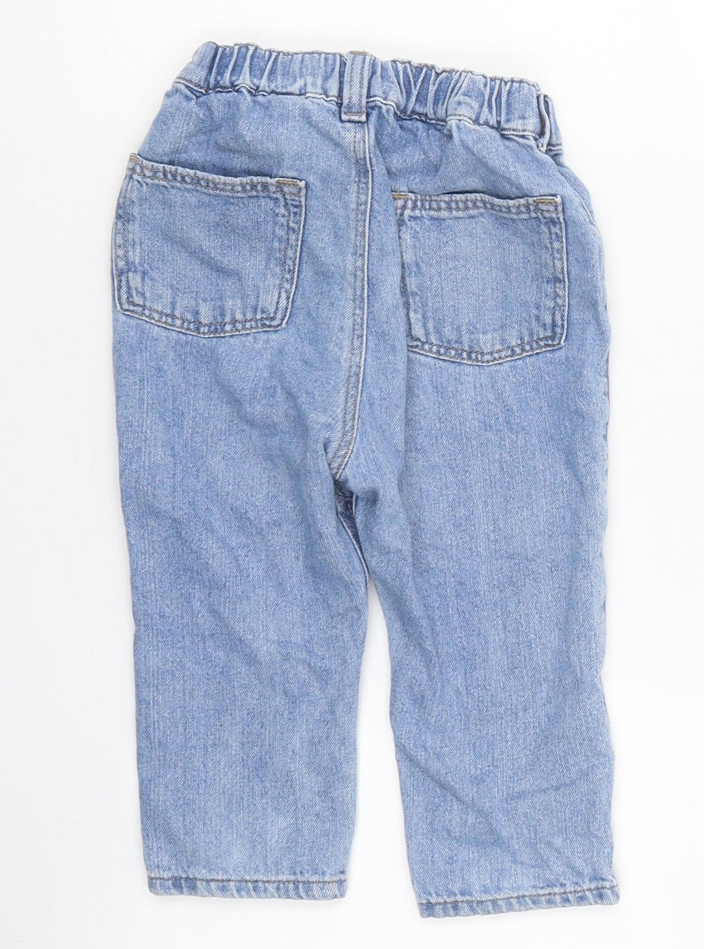 H&M Baby Blue 100% Cotton Capri Jeans Size 12-18 Months Pullover