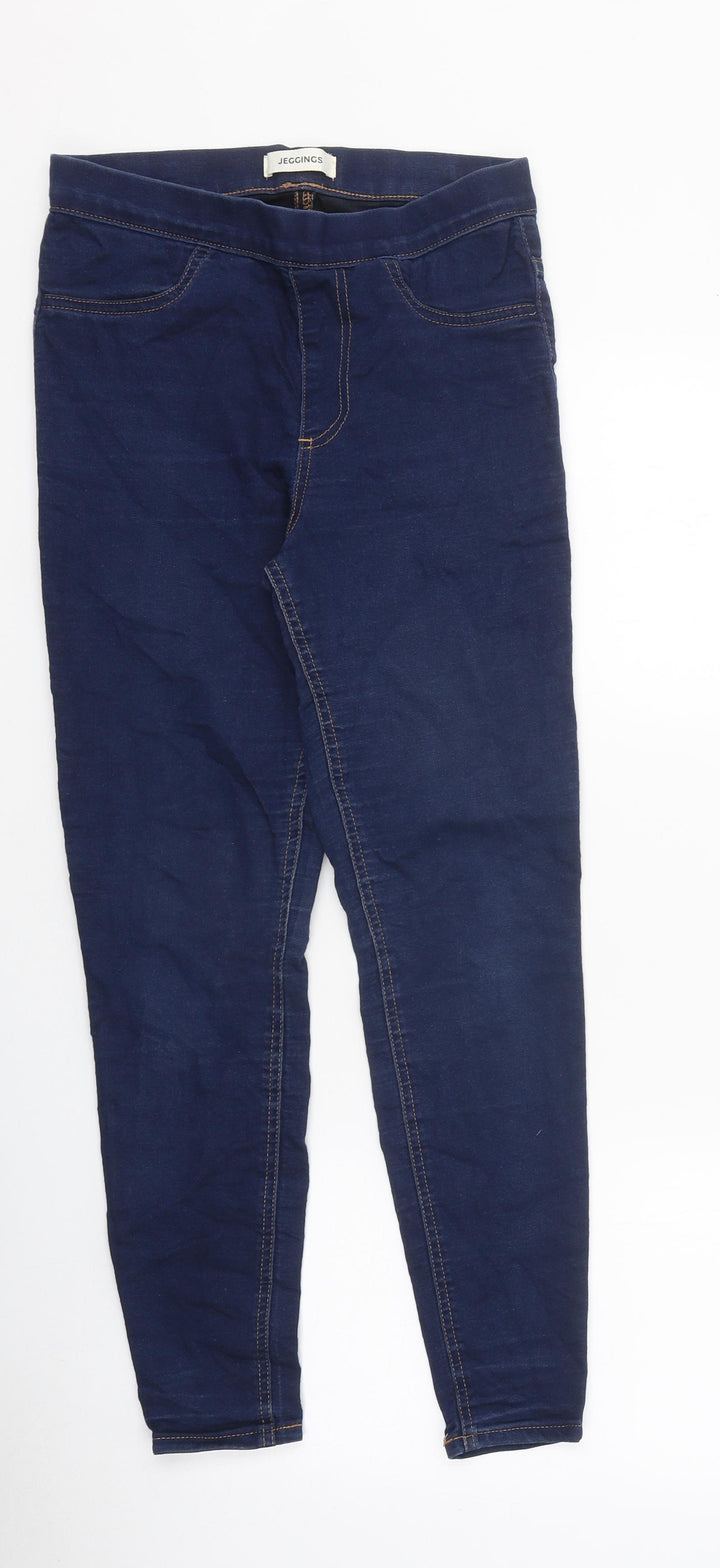Marks and Spencer Womens Blue 100% Cotton Jegging Jeans Size 8 L27 in Regular