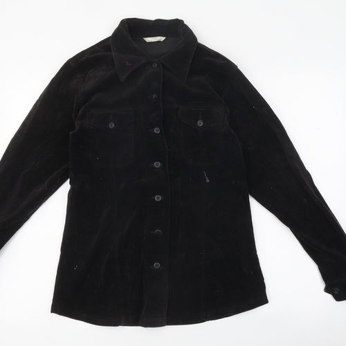 Marks and Spencer Womens Brown Jacket Size 12 Button