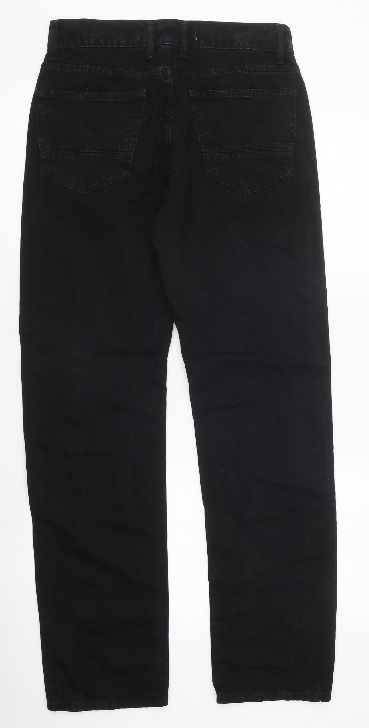 Burton Mens Black Cotton Straight Jeans Size 30 in L31 in Regular Zip