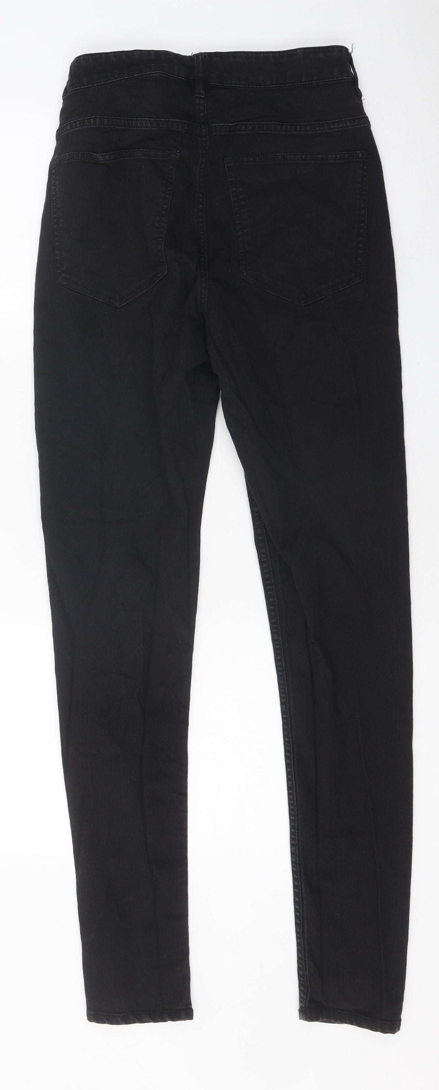 Divided Womens Black 100% Cotton Skinny Jeans Size 16 L28 in Regular Zip
