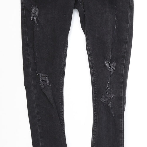 ASOS Mens Black Polyester Skinny Jeans Size 29 in L29 in Regular Zip