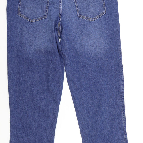 Rainbow Womens Blue Cotton Straight Jeans Size 20 L29 in Regular Zip