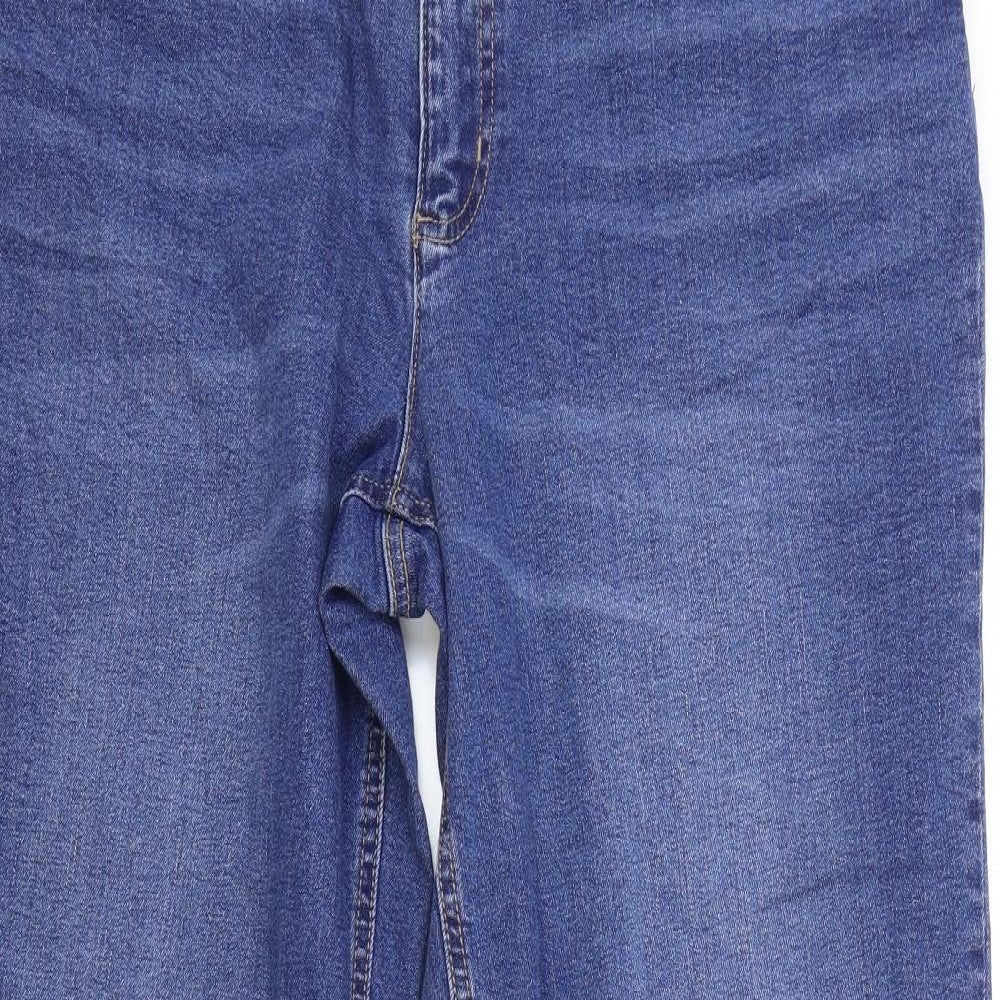 Rainbow Womens Blue Cotton Straight Jeans Size 20 L29 in Regular Zip