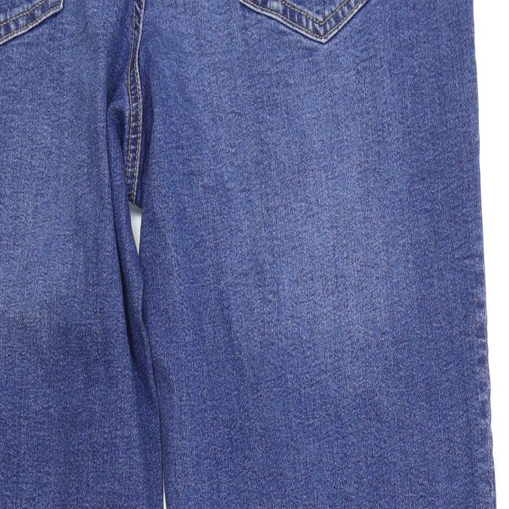 Rainbow Womens Blue Cotton Straight Jeans Size 20 L29 in Regular Zip