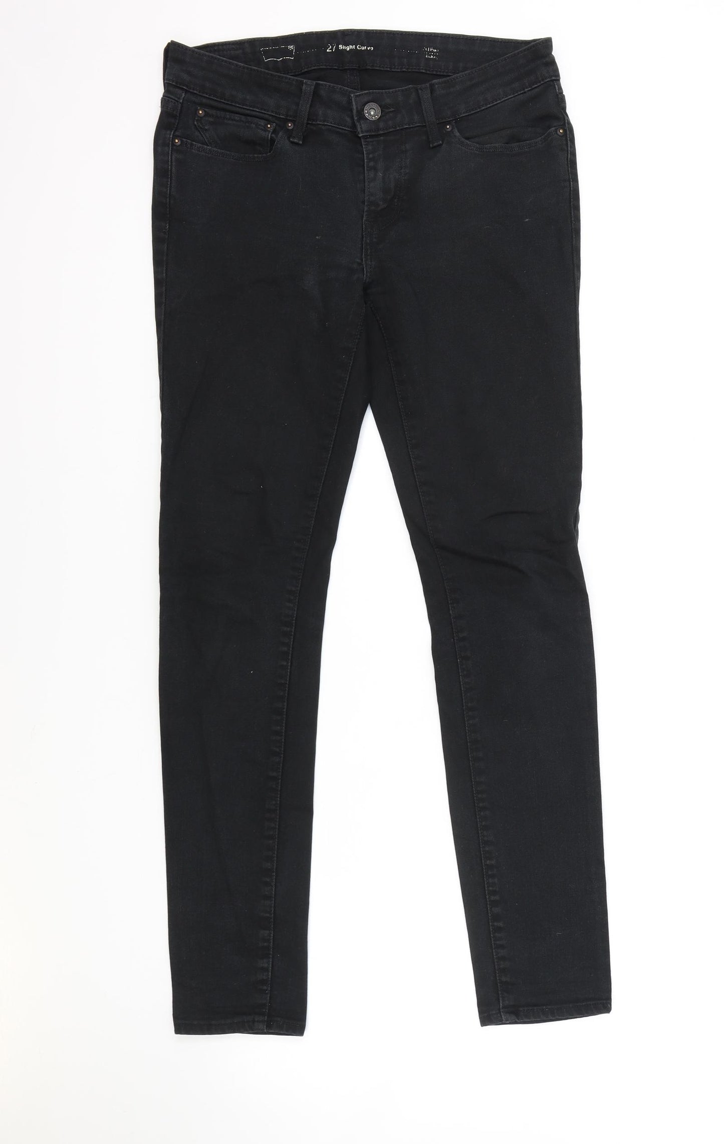 Levi's Mens Black Cotton Skinny Jeans Size 27 in L30 in Regular Zip