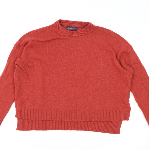 Marks and Spencer Womens Red Mock Neck Polyamide Pullover Jumper Size S