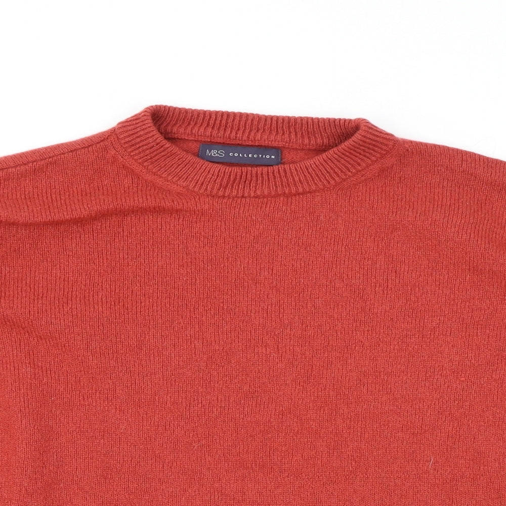 Marks and Spencer Womens Red Mock Neck Polyamide Pullover Jumper Size S