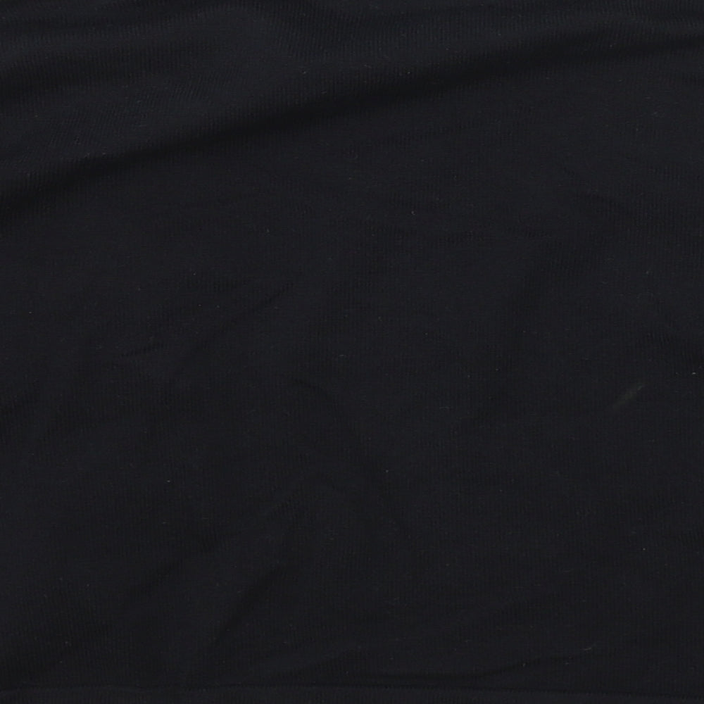 Marks and Spencer Womens Black Round Neck Cotton Shrug Jumper Size 14