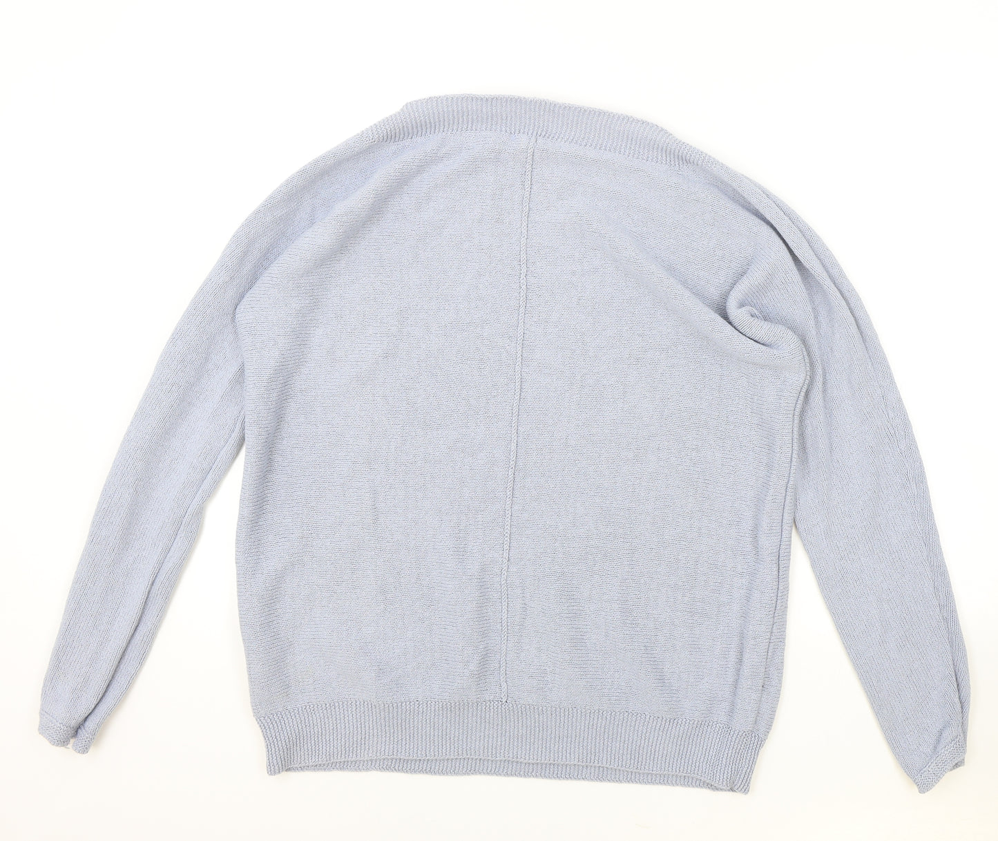White Stuff Womens Blue Boat Neck Cotton Pullover Jumper Size 20