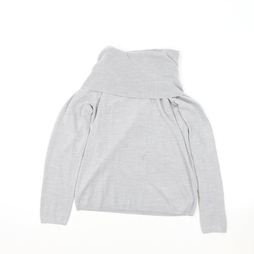 Marks and Spencer Womens Grey Roll Neck Acrylic Pullover Jumper Size 12