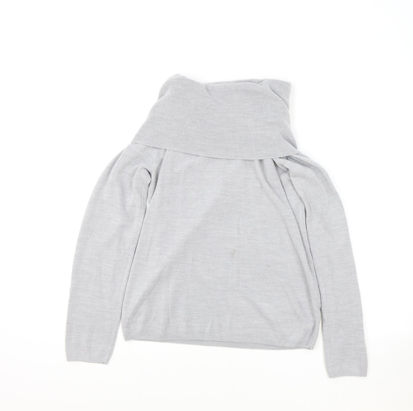 Marks and Spencer Womens Grey Roll Neck Acrylic Pullover Jumper Size 12