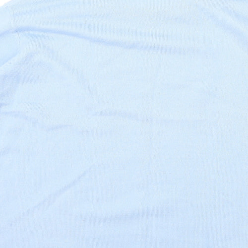 EWM Womens Blue Round Neck Acrylic Pullover Jumper One Size